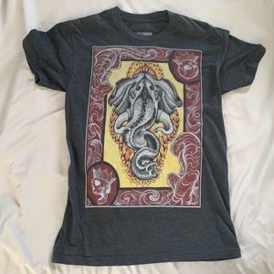 Curbside clothing boho elephant print tee